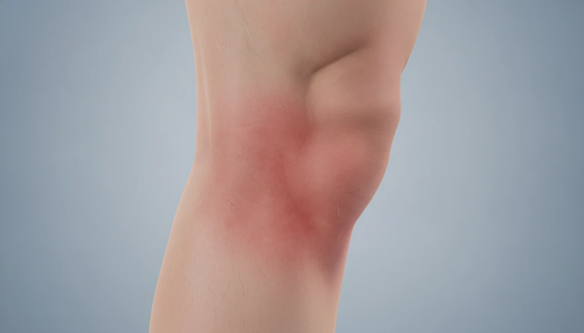 When to Seek Medical Attention for DVT Symptoms Swollen leg showing signs of deep vein thrombosis with redness and discoloration